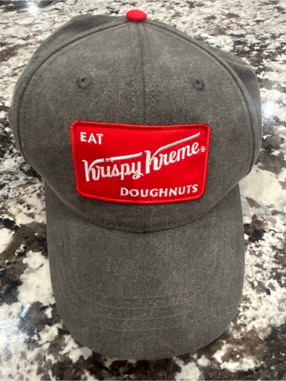 Vintage Krispy Kreme Doughnuts Patch Hat Grey Washed Canvas hat